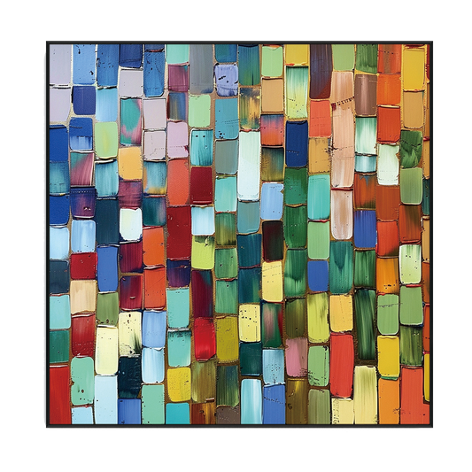 Chromatic Mosaic Abstract Painting #PFH2