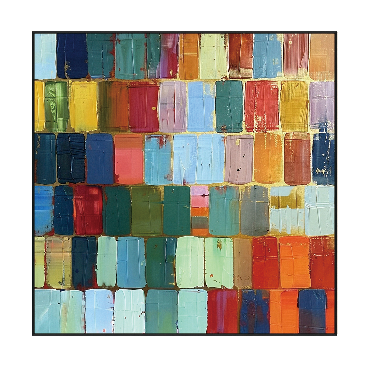 Prism Mosaic Colorful Abstract Painting #PFH3