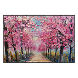 Blossom Path Textured Landscape Painting #PGK1 (132)
