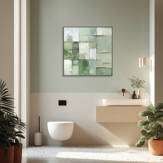 Verdant Harmony Green Abstract Painting #PGK3