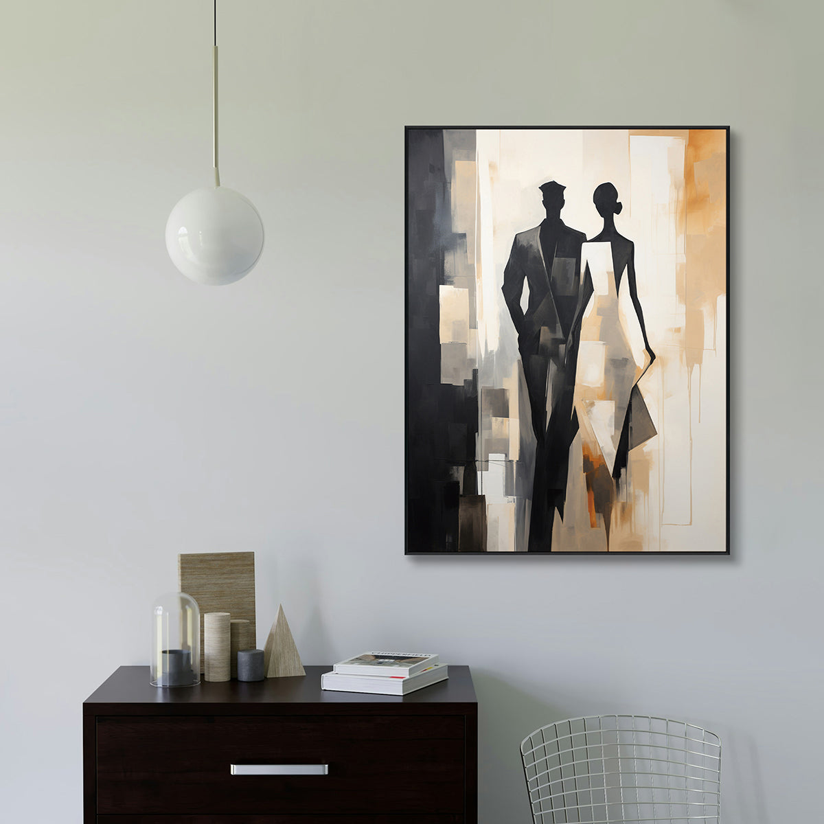 Ethereal Duo Modern Abstract Couple Painting #PH0105