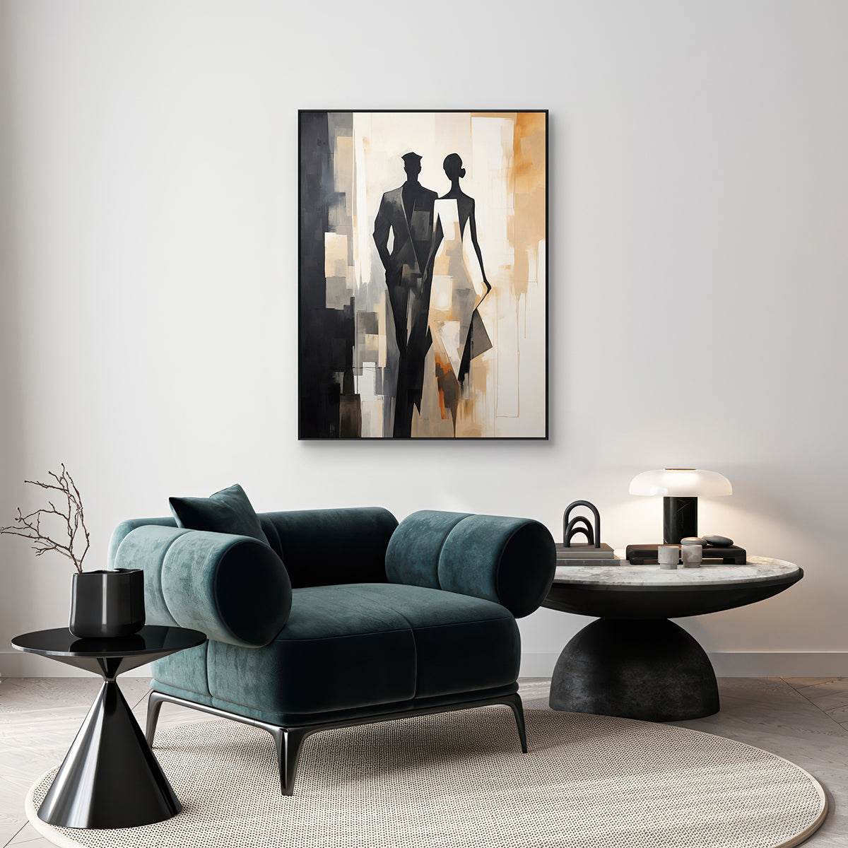 Ethereal Duo Modern Abstract Couple Painting #PH0105