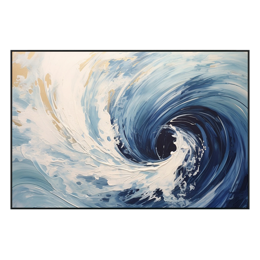 Ocean Whirl Blue Abstract Painting #PH0112