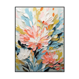 Petal Glow Textured Floral Abstract Painting #PH0129