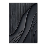 Shadow Flow Black Textured Abstract Painting #PIS6