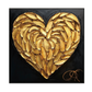Golden Heart Textured Painting #PIX8