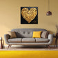 Golden Heart Textured Painting #PIX8