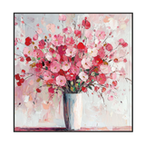 Blooming Grace Pink Floral Textured Painting #PLK2