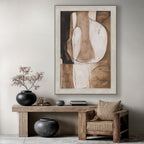 Brown Linear Abstract Painting #R1012