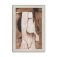 Brown White Curved Abstract Art #R1014