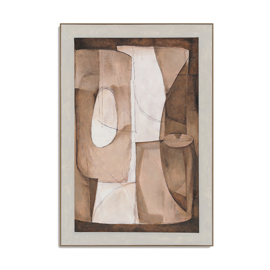 Brown Abstract Linear Geometric #R1015