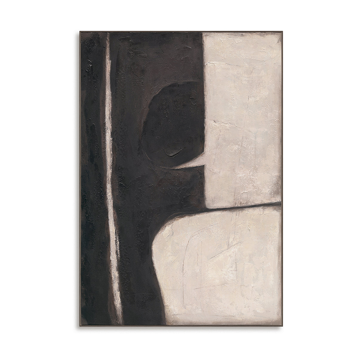 Monochrome Edge  Textured Abstract #R1016
