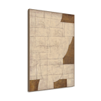 Golden Grid Geometric Abstract Painting #R2546