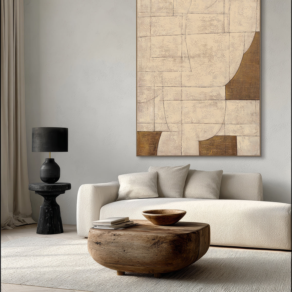 Interwoven Serenity  Geometric Texture Art #R2546