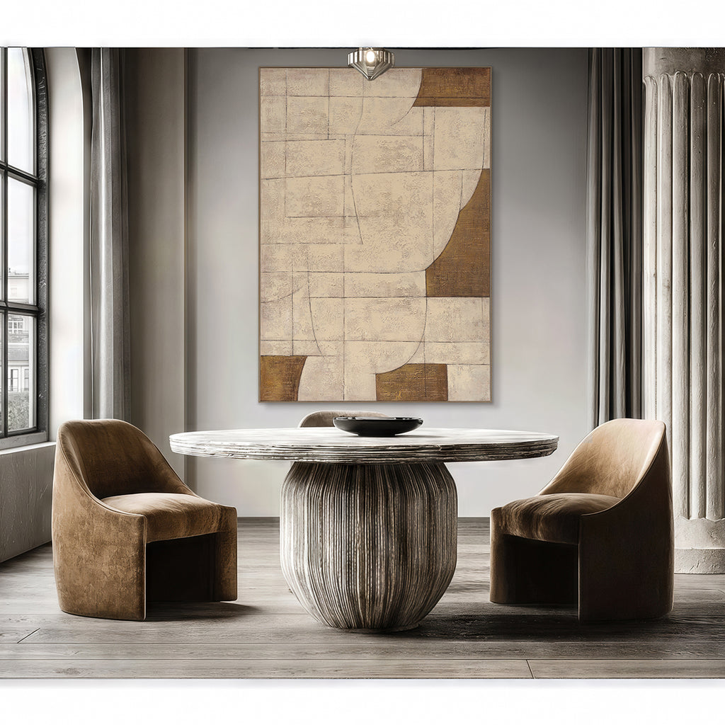 Interwoven Serenity  Geometric Texture Art #R2546