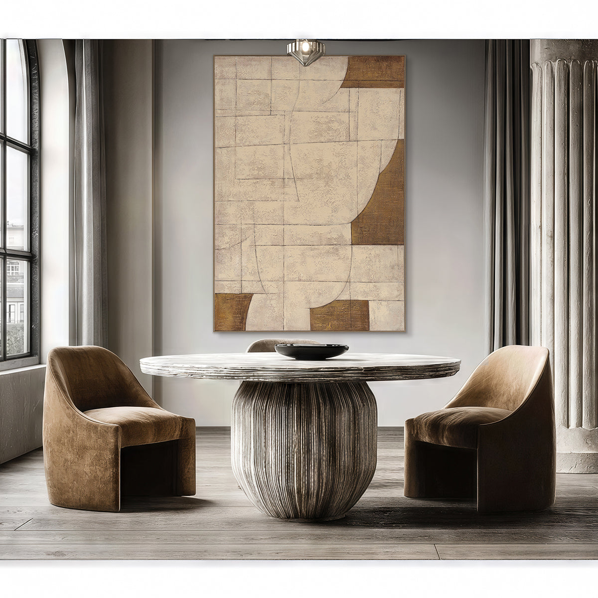 Interwoven Serenity  Geometric Texture Art #R2546