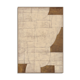 Golden Grid Geometric Abstract Painting #R2546