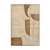 Bronze Harmony Abstract Geometric Painting #R2547