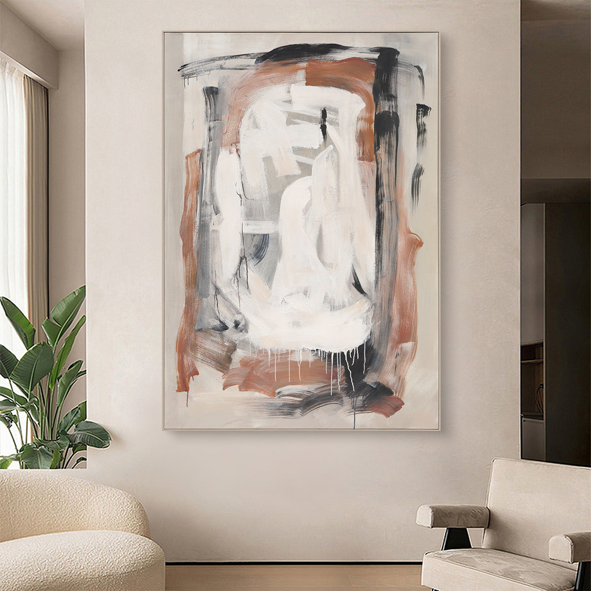 Flowing Hues  Abstract Texture Art #R2550