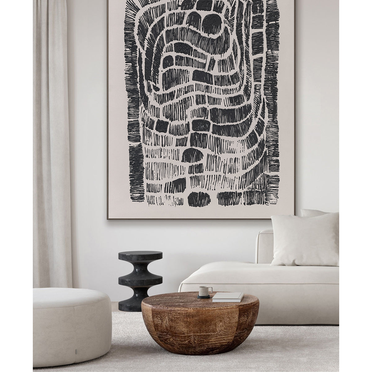 Flowing Ink Forms  Black & White Line Art #R4013