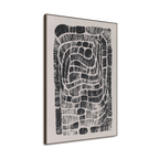 Monochrome Maze  Abstract Line Painting #R4013