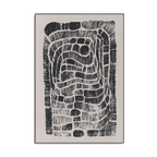 Monochrome Maze  Abstract Line Painting #R4013
