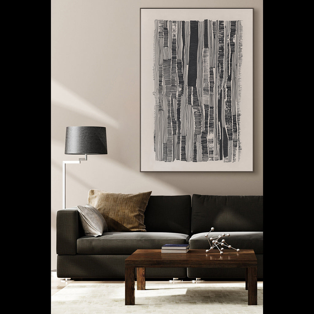 Vertical Rhythm  Black & White Line Art #R4014