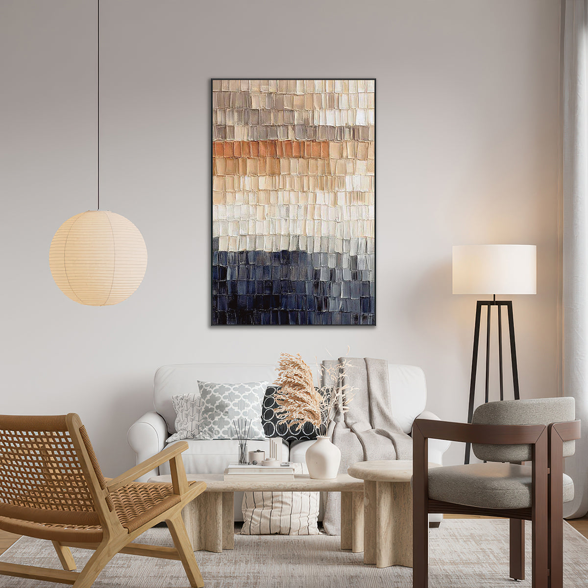 Earth Layers Textured Abstract Painting #RAS7