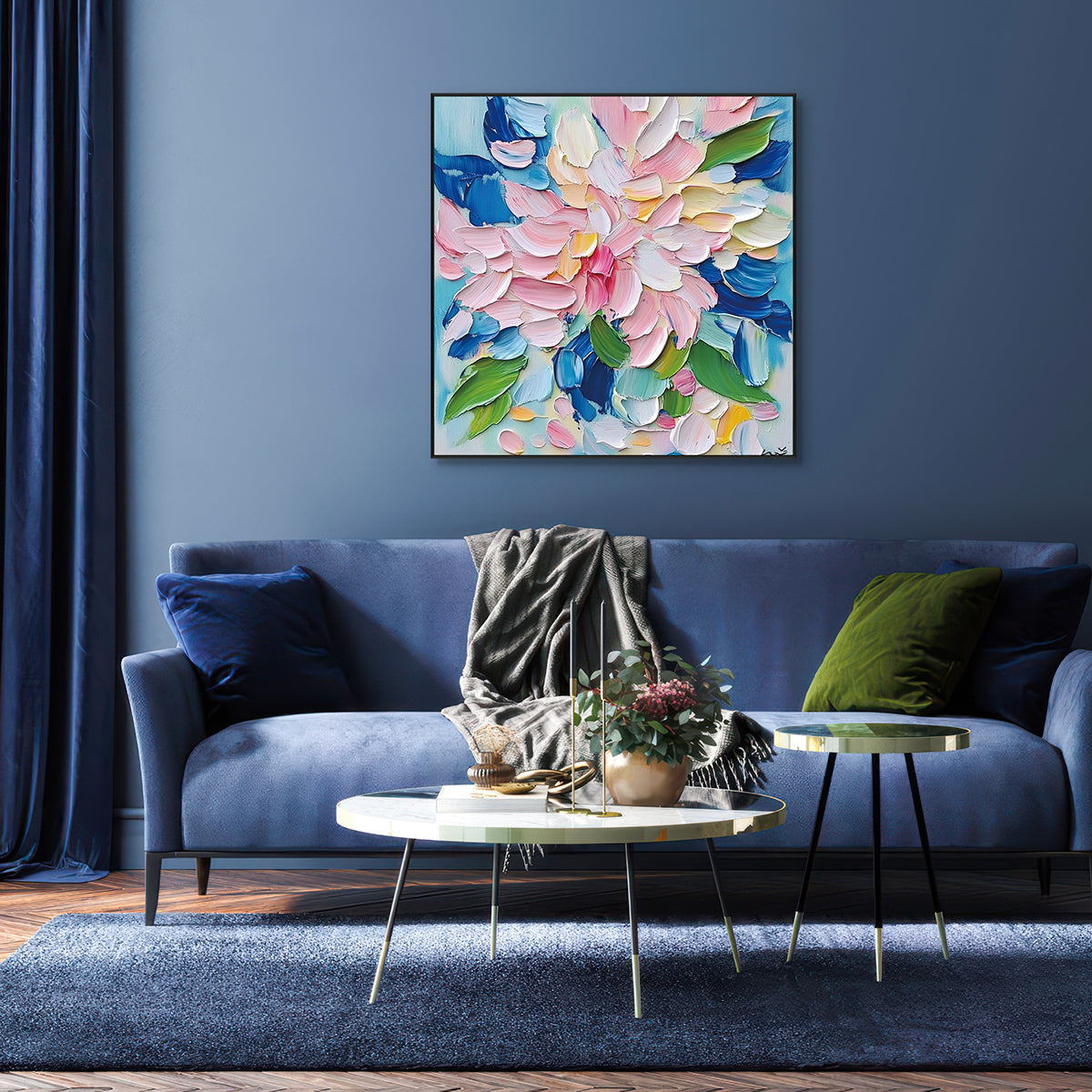 Pastel Bloom Colorful Textured Abstract Painting #RCH8