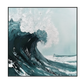 Emerald Surge Abstract Ocean Wave Painting #RDS1