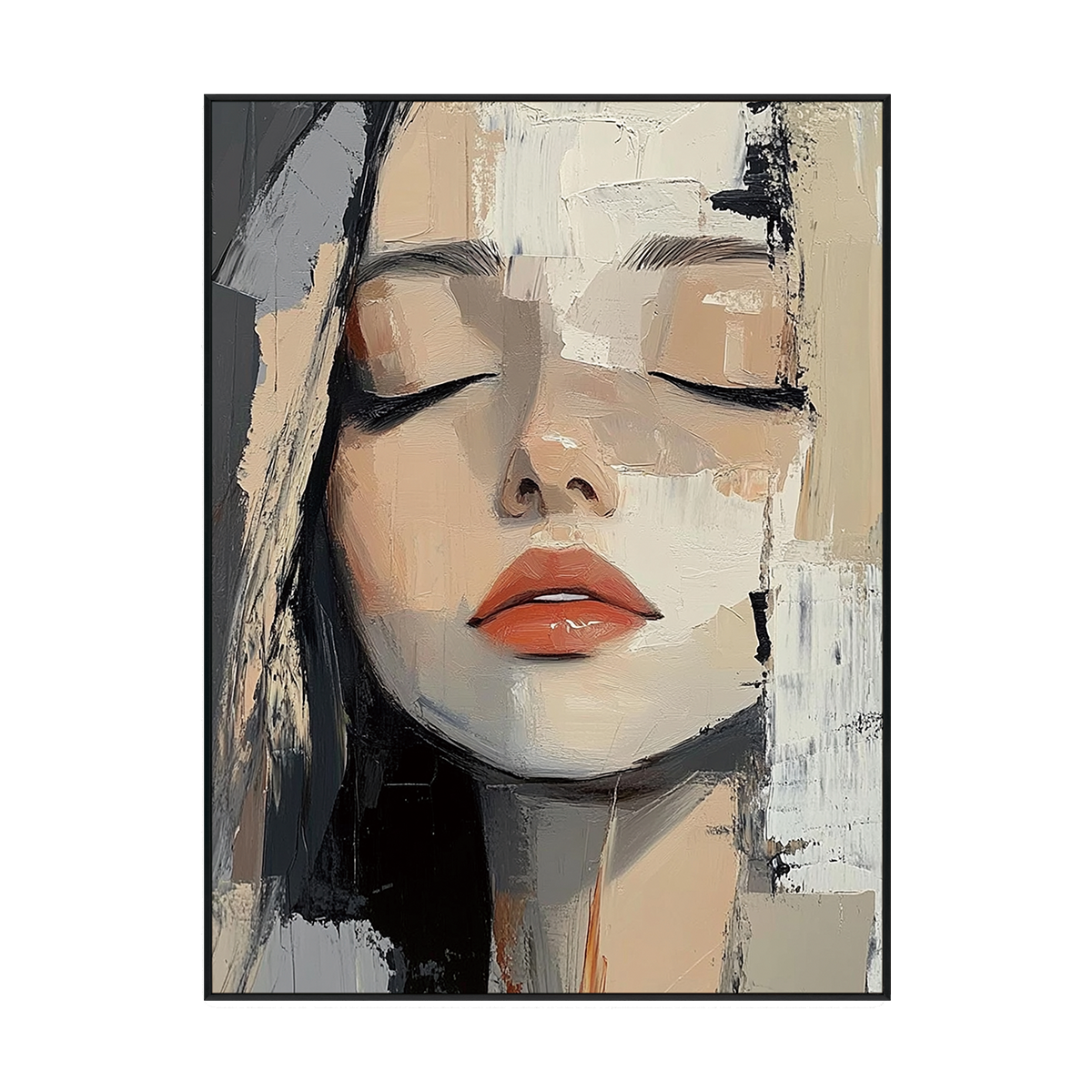 Silent Grace Abstract Portrait of a Woman #RDX3