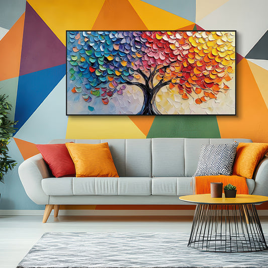 Spectrum Harmony Abstract Tree Painting #REX2 (484)
