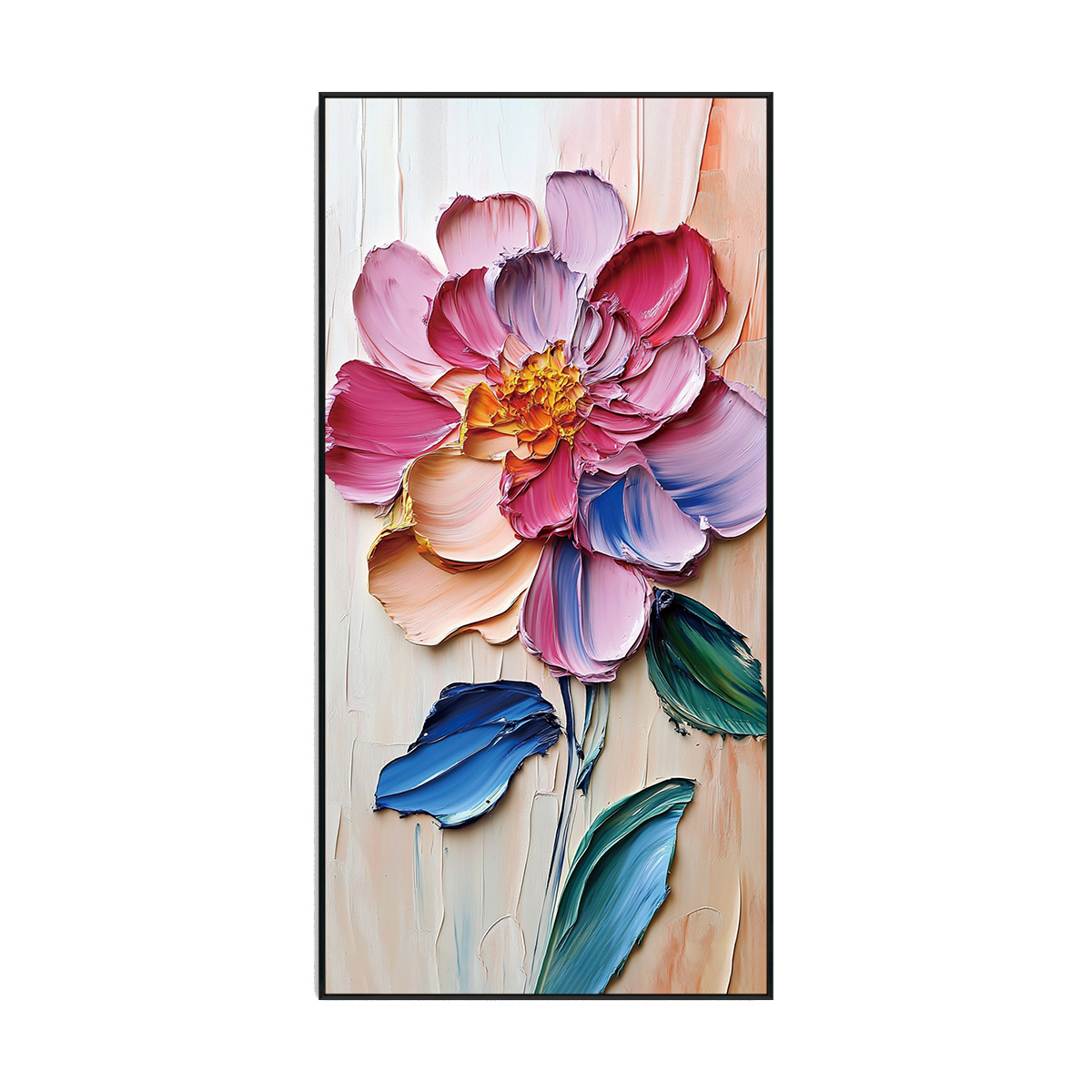 Radiant Bloom Textured Floral Painting #RFS3 (79)