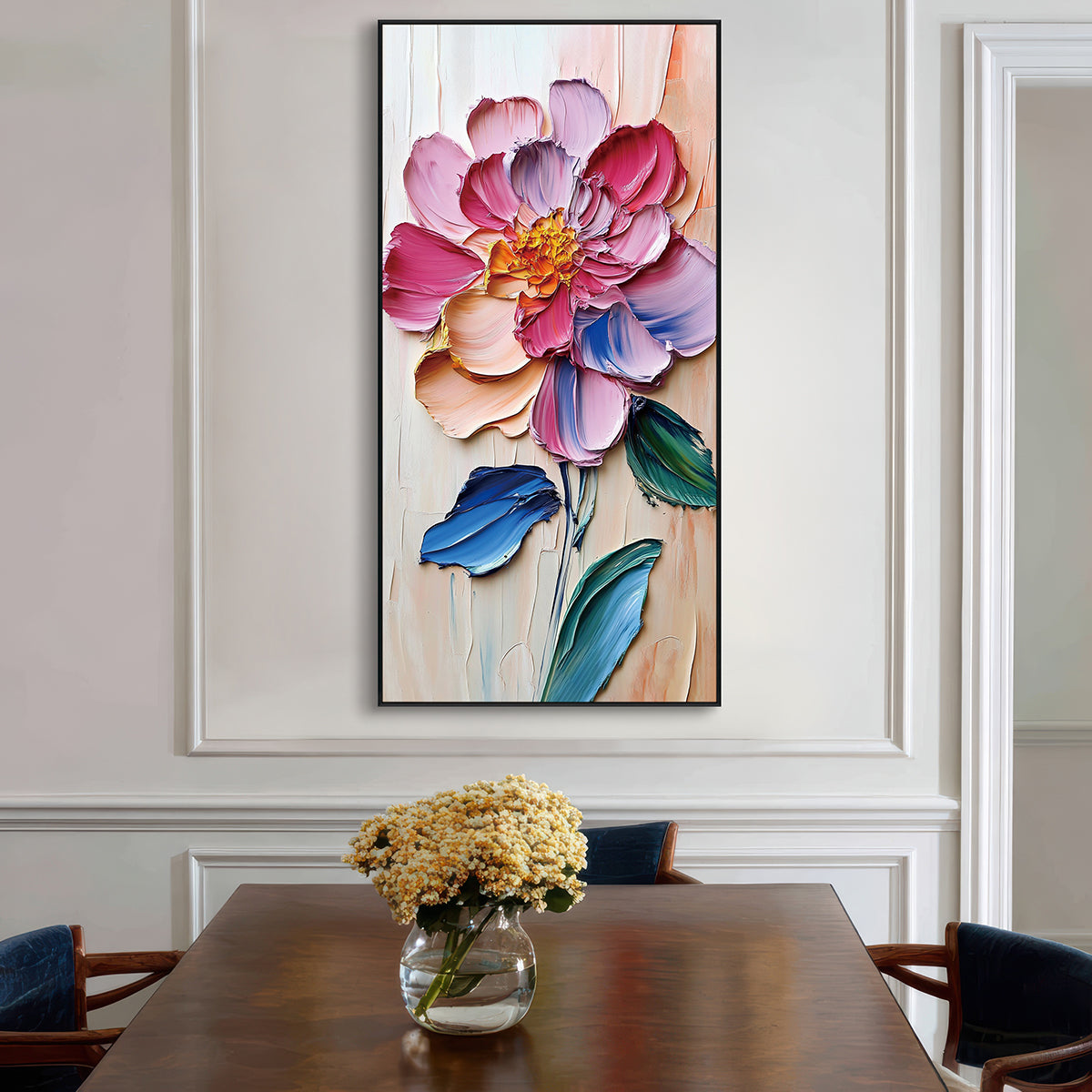 Radiant Bloom Textured Floral Painting #RFS3 (79)