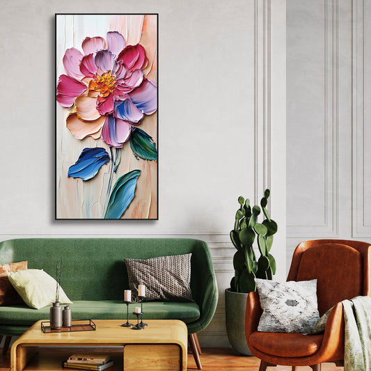 Radiant Bloom Textured Floral Painting #RFS3 (79)