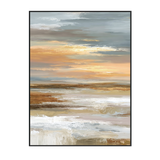 Amber Skies Abstract Landscape Horizon Painting #RFX4(78)