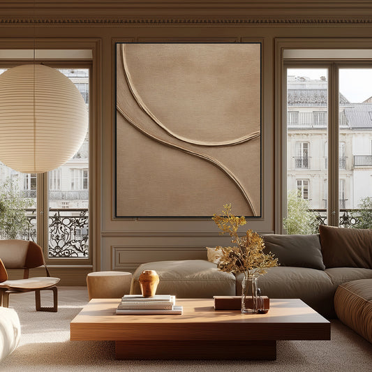 Golden Calm Minimal Textured Painting #RGH1