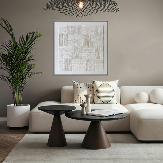 Silent Structure White Textured Minimalist Painting #RGH5