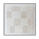 Silent Structure White Textured Minimalist Painting #RGH5