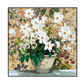 Whispering Petals White Floral Still Life Painting #RGK1448