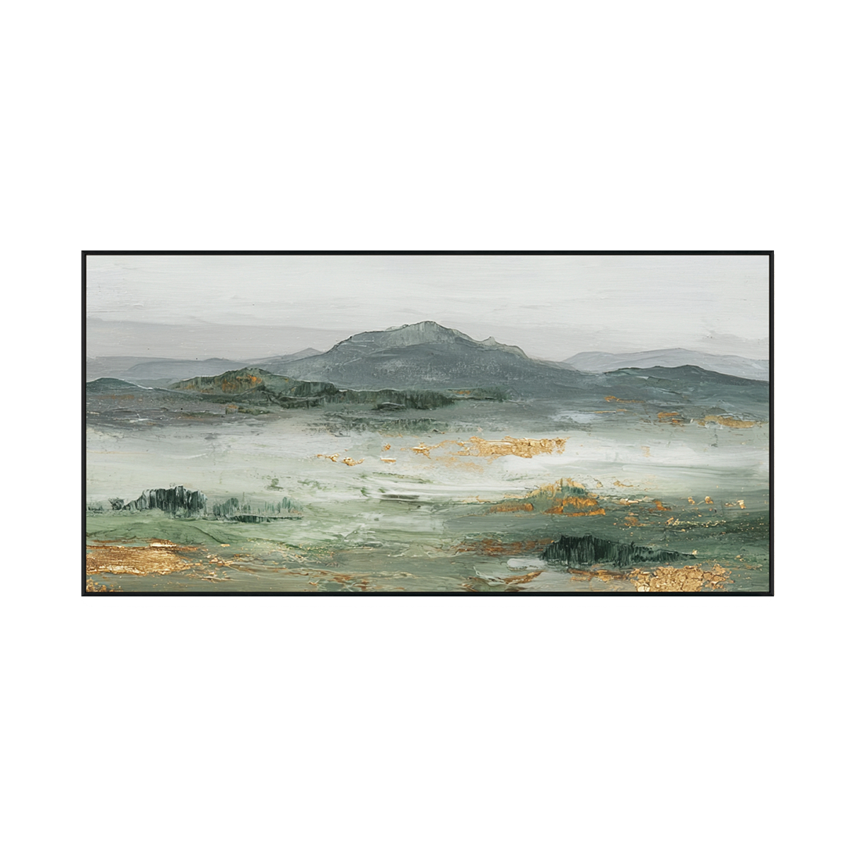 Whispered Peaks Textured Landscape Painting #RHK7