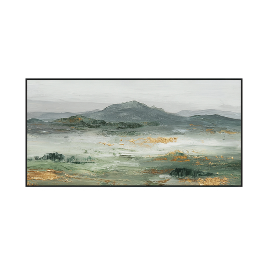 Whispered Peaks Textured Landscape Painting #RHK7