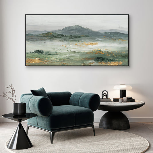 Whispered Peaks Textured Landscape Painting #RHK7