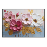 Blush Harmony Textured Floral Painting #RIH3