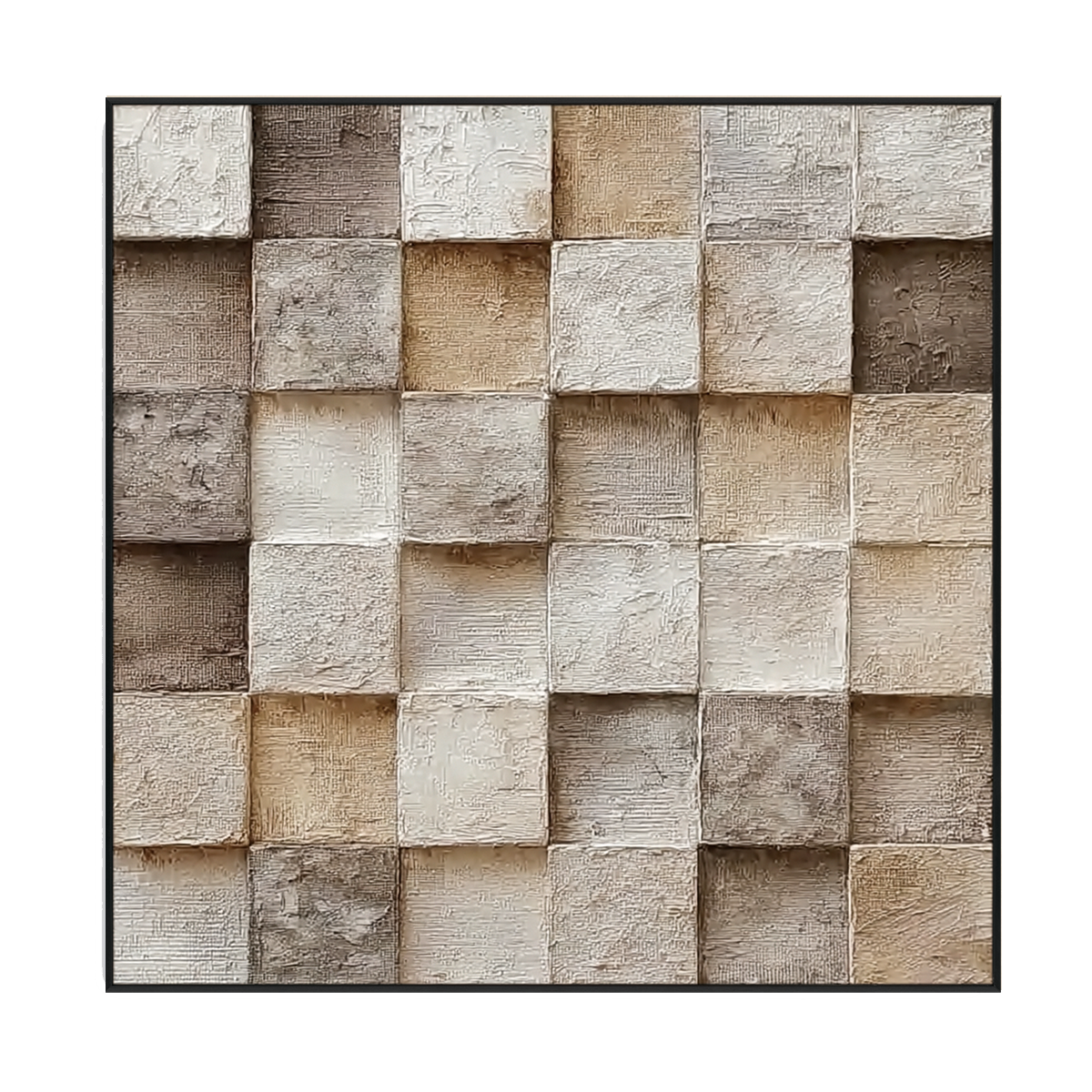 Stone Harmony Neutral Textured Abstract Painting #RIK1