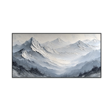 Silent Peaks Textured Mountain Painting #RIK1 (105)
