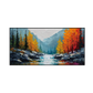 Autumn Cascade Textured Landscape Painting #RIK1 (241)