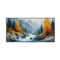 Golden Falls Textured Mountain Painting #RIK1 (244)