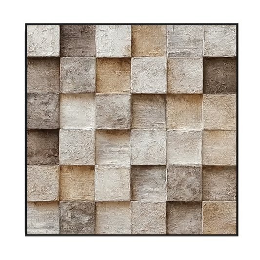 Stone Harmony Neutral Textured Abstract Painting #RIK1