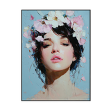 Blossom Muse Textured Feminine Portrait Painting #RIK1